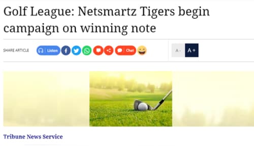 Golf League: Netsmartz Tigers begin campaign on winning note